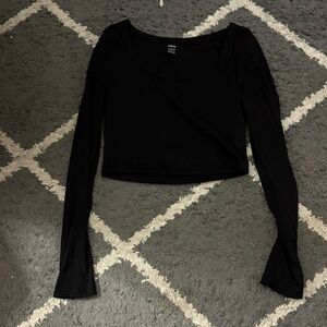 SHEIN Black Long Sleeve Blouse